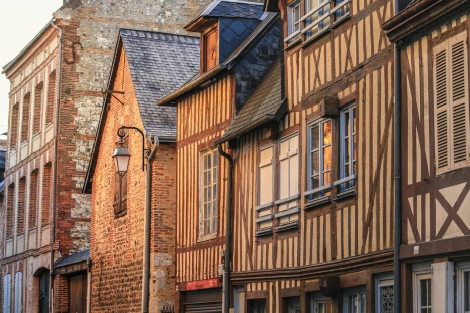 Half-timbered houses in Honfleur, Normandy