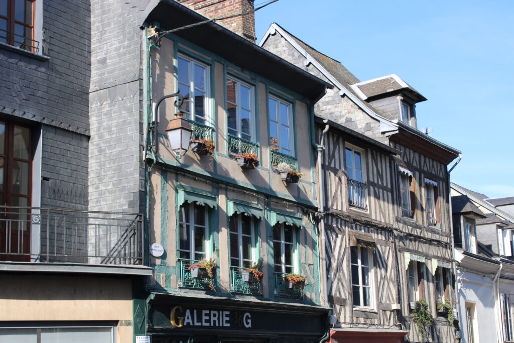 Houses along quai sainte Catherine in Honfleur, Normandy