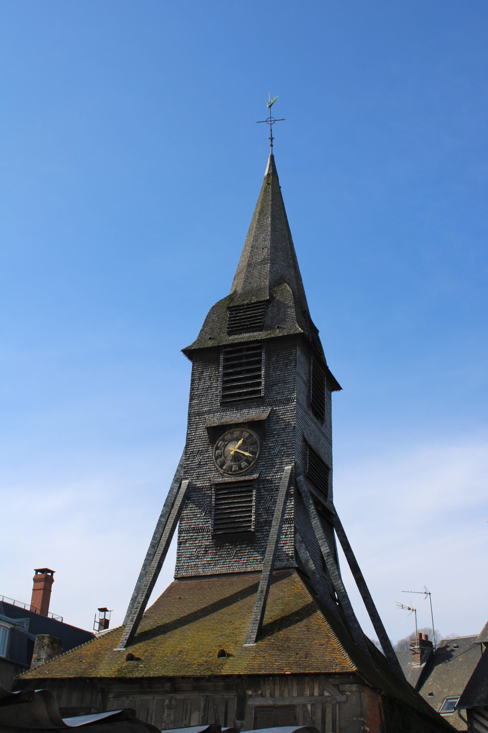 Separate bell tower of Saint Catherine church in Honfleur, Normandy