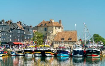 The lieutenance and the old harbour in Honfleur, Normandy