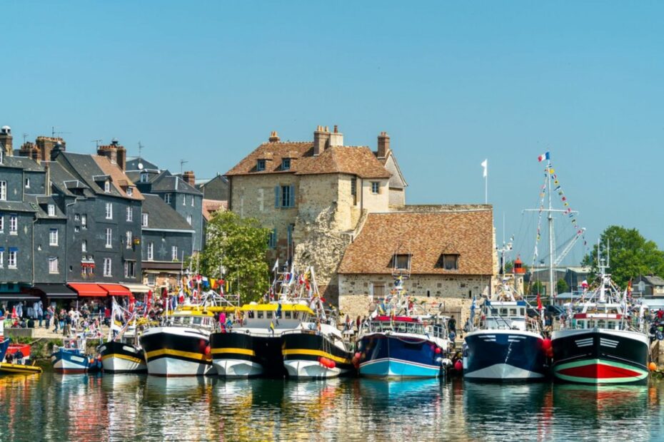 The lieutenance and the old harbour in Honfleur, Normandy