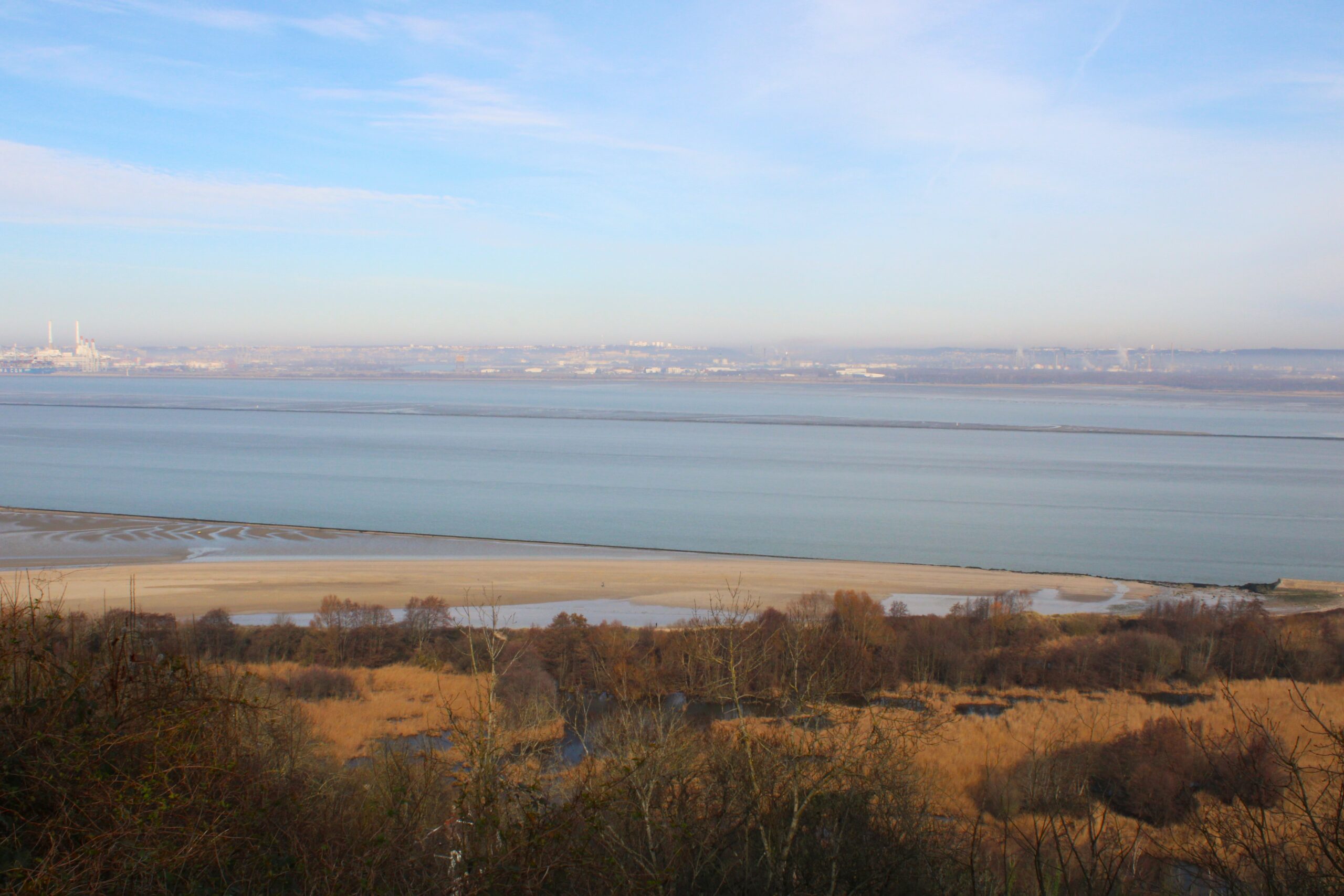 View of Le Havre from the chapel Notre dame de Grâce in Honfleur, Normandy