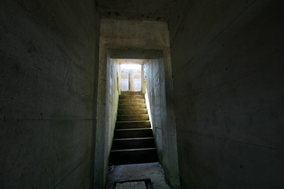 Inside a former German bunker