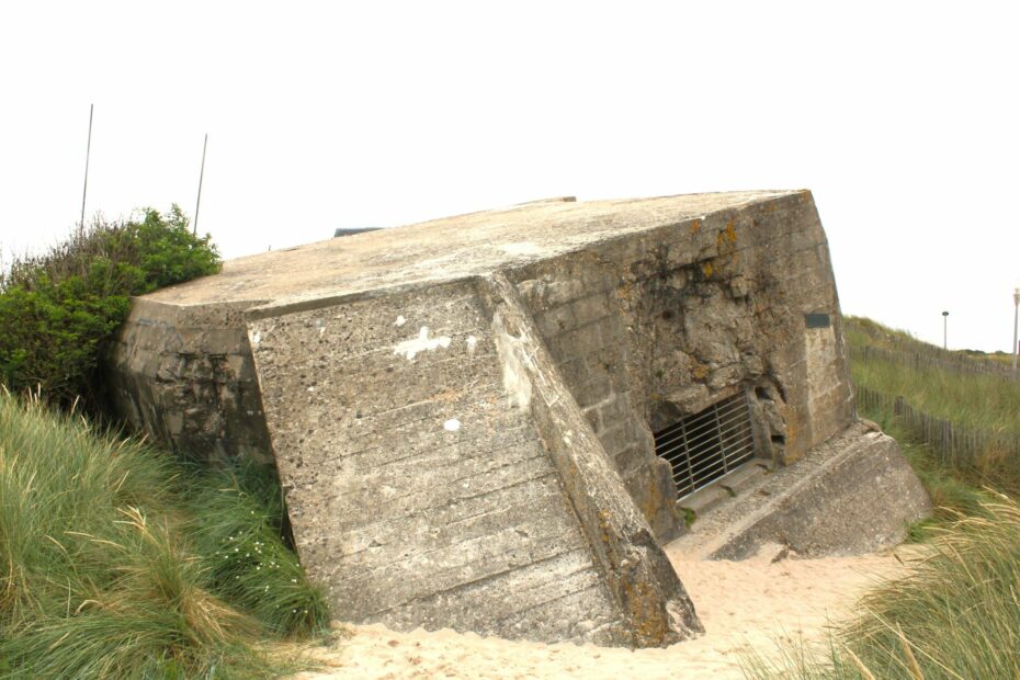 Remain of a German bunker on Juno Beach, Normandy