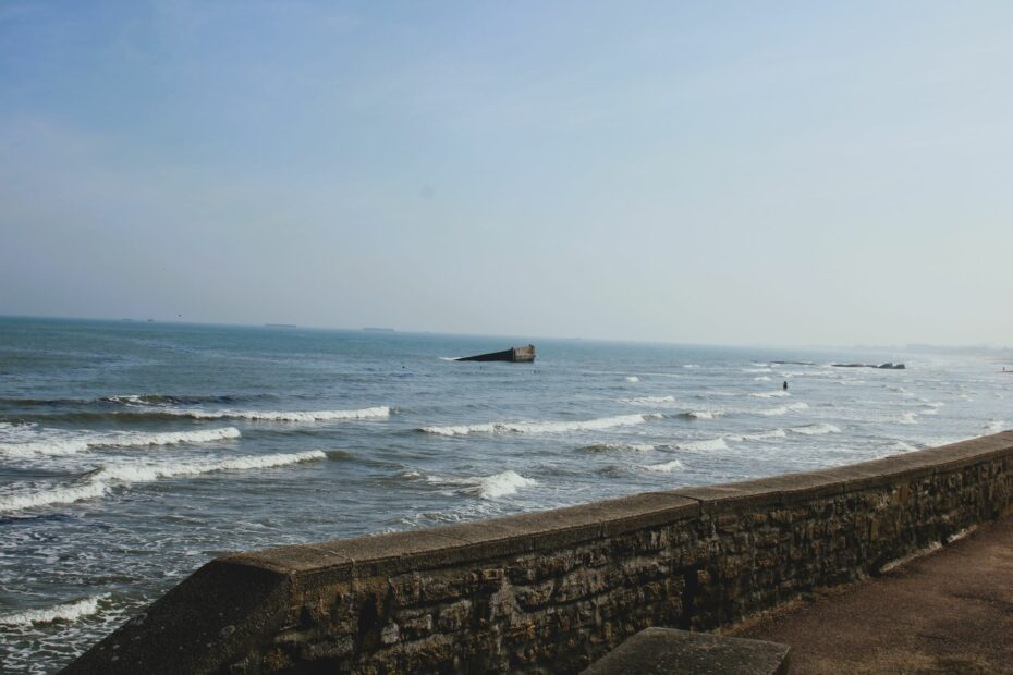 High tide in Arromanches