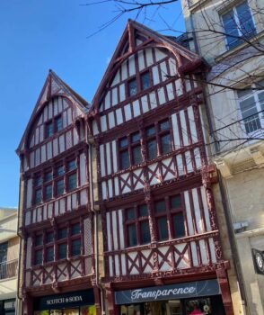 Half-timbered house from the 16th century in street Saint Pierre in Caen Normandy