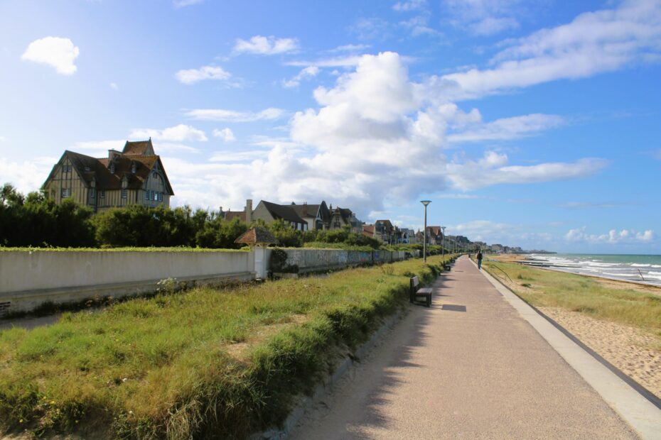 Hermanville-sur-Mer and its seaside villas, Sword Beach, Normandy