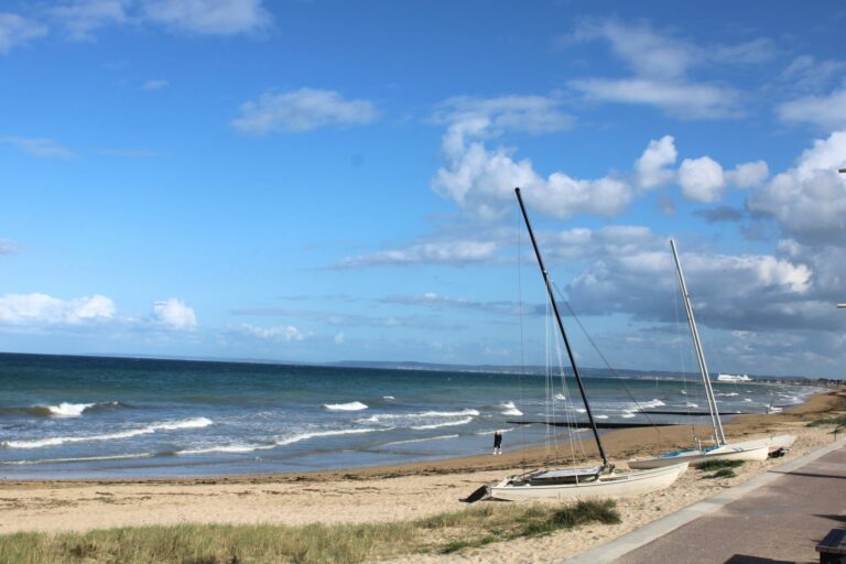 The beach of Hermanville-sur-Mer, Sword Beach sector, Normandy