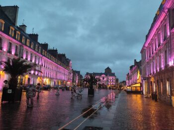 Place Saint-Sauveur illuminated in Caen Normandy