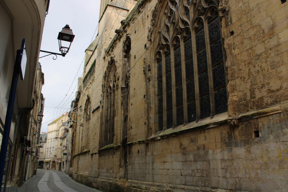 Rue Froide and Saint-Sauveur church, Caen, Normandy