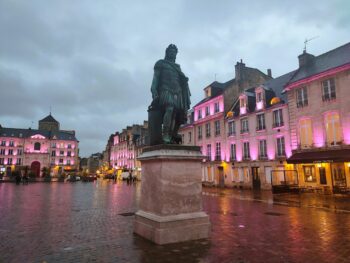 Statue of Louis 14th in Place Saint-Sauveur in Caen, Normandy