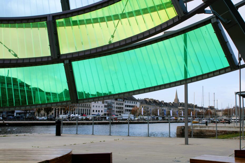 View of the port from the Peninsula of Caen, Normandy