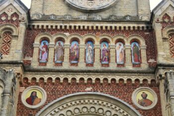 Facade of Saint-Augustin Church in Deauville, Normandy