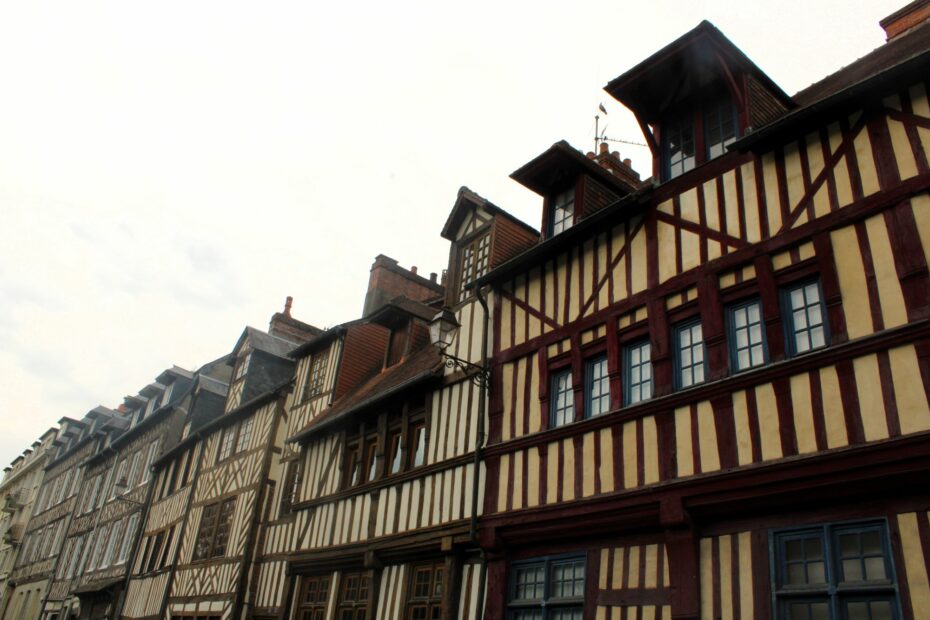 Half-timbered houses in Lisieux, Normandy