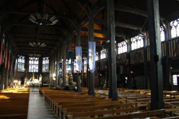 Inside Sainte-Catherine church, Honfleur, Normandy