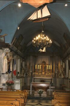 Inside the Chapel Notre Dame de Grâce in Honfleur, Normandy