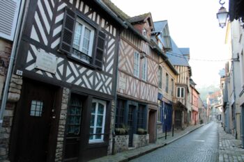 Old street of Honfleur, Normandy