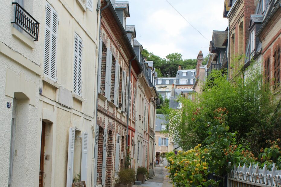 Small alley in Trouville, Normandy