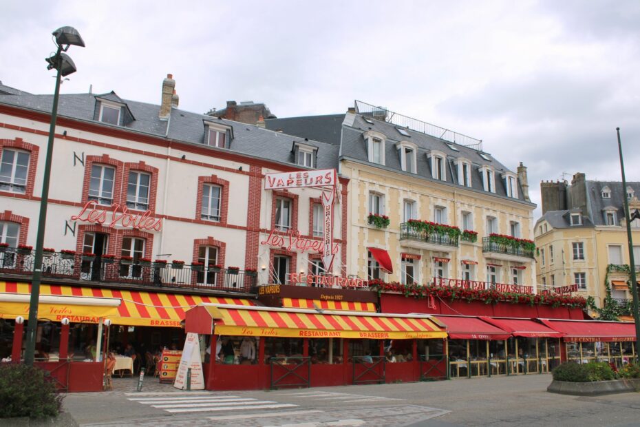 The famous brasseries in Trouville, Normandy