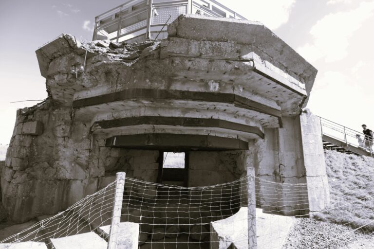 A German casemate at Pointe du Hoc, Normandy