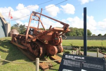 An American Caterpillar bulldozer at the D-Day Omaha Museum in Vierville sur Mer, Normandy