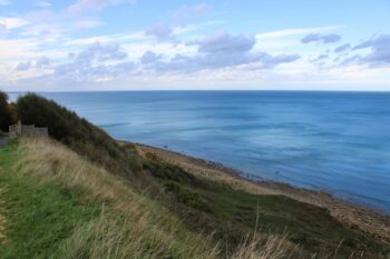 The beach of Longues-sur-Mer, Gold Beach, Normandy