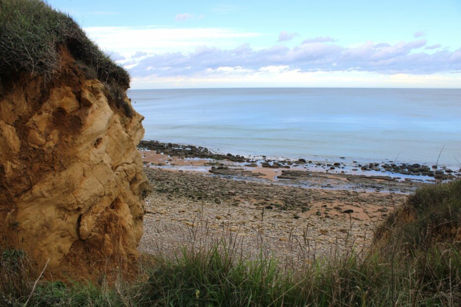 The wild beach of Longues-sur-Mer, Gold Beach, Normandy