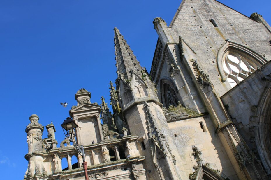 Detail of the Holy Trinity church in Falaise, Normandy