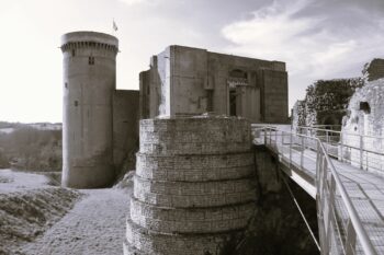 Entrance of William the Conqueror's castle in Falaise, Normandy