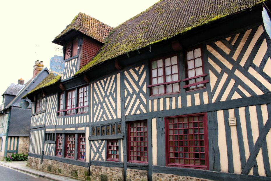 L'Aigle d'Or, a former coaching inn dating from the 15th century in Pont-L'Evêque, Normandy