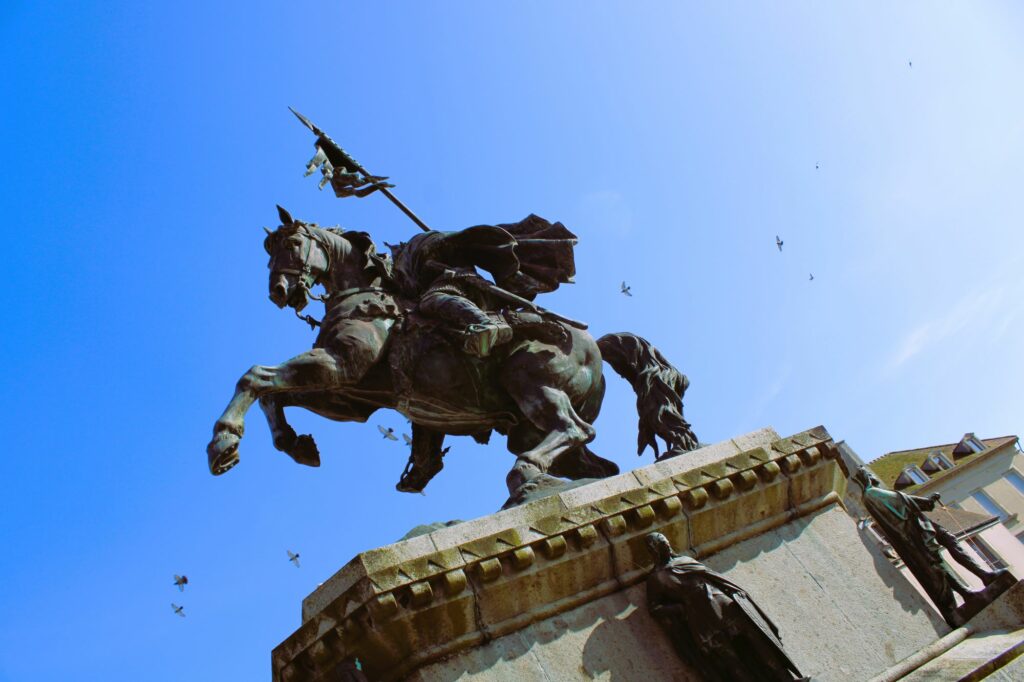 Statue of William the Conqueror in Falaise, Normandy