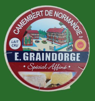 Camembert made by Graindorge, a cheese maker in Livarot, Pays d'Aige, Normandy