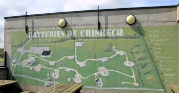 Map of the Crisbecq German battery, Utah Beach sector, Normandy