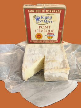 Pont-L'Evêque cheese from Normandy, one of the 4 Norman cheeses.