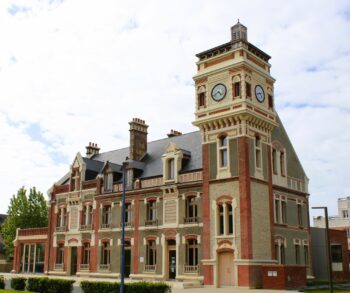 The belfry of the firm Tréfimétaux in Dives sur Mer, Normandy