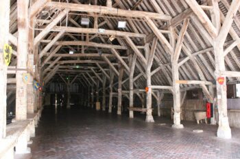 The medieval market hall in Dives sur Mer, Normandy