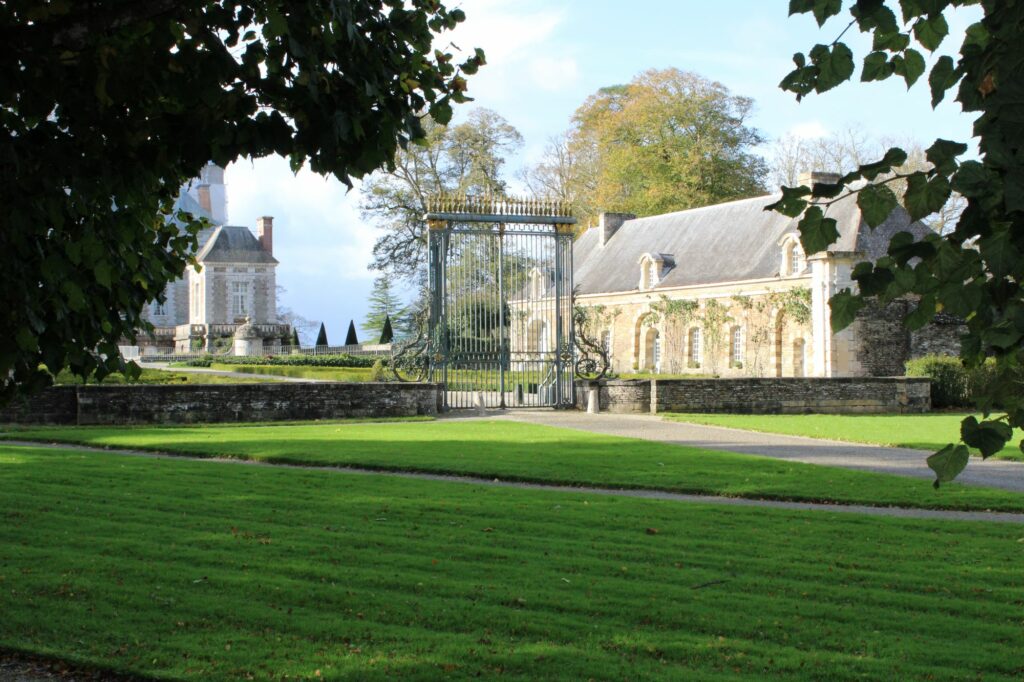 Entrance gate of Balleroy Château in Normandy