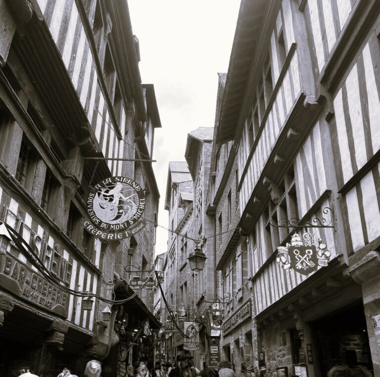 Main street in Mont Saint-Michel, Normandy